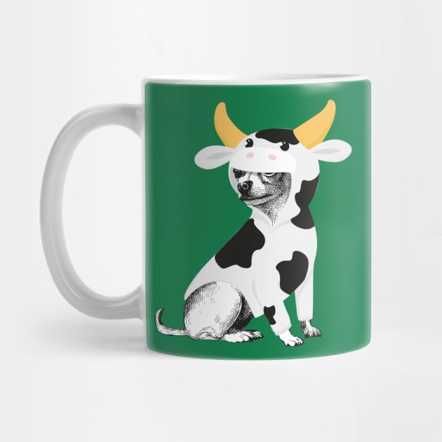 Funny Chihuahua dressed as cow by Elizeta